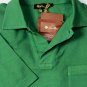 LORO PIANA POLO $445 GREEN 1-BTN OPEN PIQUE LOGO EMBROIDERED POLO MED 50e NEW