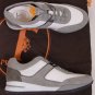 TOD'S T-PROJECT SHOES $445 WHITE/GRAY SUEDE PEBBLE SOLE TRAINERS 8.5 41.5e NEW