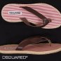 DSQUARED2 SHOES $345 RED/WHITE LEATHER STRAP ESPADRILLE SOLE SANDALS 12 45e NEW