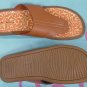 PAUL SMITH SHOES $255 BROWN/ORANGE CENTER STITCH LEATHER THONG SANDAL 12 45e NEW