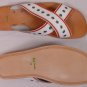 PAUL SMITH SHOES $395 WHITE/ORANGE CROSS STRAP LEATHER HANDMADE SANDAL 12 45 NEW