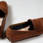 SUTOR MANTELLASSI SHOES $595 BROWN CALF PENNY VAMP PEBBLE SOLE DRIVERS 7 40 NEW