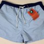 ETRO SWIMSUIT $345 BLUE CONTRAST LOGO EMBROIDERED BEACHWEAR SHORTS XL 54e NEW