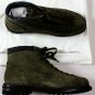 SANTONI SHOES $695 OLIVE GREEN SUEDE LUG SOLE PAD ANKLE HIKING BOOT 7 40e NEW