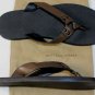 BOTTEGA VENETA SHOES $590 DARK BROWN CALFSKIN O-RING THONG SANDALS 12 45 NEW