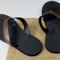 BOTTEGA VENETA SHOES $590 DARK BROWN CALFSKIN O-RING THONG SANDALS 12 45 NEW