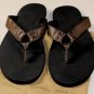 BOTTEGA VENETA SHOES $590 DARK BROWN CALFSKIN O-RING THONG SANDALS 12 45 NEW