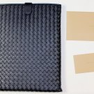 BOTTEGA VENETA iPAD CASE $640 NAVY BLUE LOGO INTRECCIATO LAMBSKIN iPAD CASE NEW