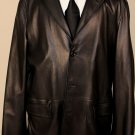ZEGNA COAT $4850 BLACK 3-BTN TEXTURED SPANISH LAMBSKIN CAR COAT 46 58e NEW