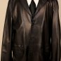ZEGNA COAT $4850 BLACK 3-BTN TEXTURED SPANISH LAMBSKIN CAR COAT 46 58e NEW