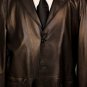 ZEGNA COAT $4850 BLACK 3-BTN TEXTURED SPANISH LAMBSKIN CAR COAT 46 58e NEW