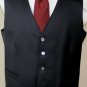 CORNELIANI SUIT $2460 BLACK SP 120's WOOL 2-BTN PEAK LAPEL 3-PC SUIT 44R 54e NEW