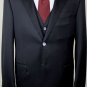 CORNELIANI SUIT $2460 BLACK SP 120's WOOL 2-BTN PEAK LAPEL 3-PC SUIT 44R 54e NEW