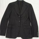 BRIONI JACKET $2600 BLACK PINSTRIPE WOOL HANDMADE 3-BTN LADIES BLAZER 6 40e NEW