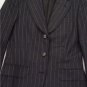 BRIONI JACKET $2600 BLACK PINSTRIPE WOOL HANDMADE 3-BTN LADIES BLAZER 6 40e NEW