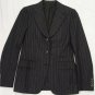 BRIONI JACKET $2600 BLACK PINSTRIPE WOOL HANDMADE 3-BTN LADIES BLAZER 6 40e NEW
