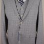 ALEXANDER MCQUEEN COAT $1595 BLACK w/GRAY/NAVY CROSS CHECK JACKET 38 48e NEW