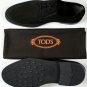 TOD'S SHOES $565 DARK BROWN SUEDE TOE ORNAMENTED PEBBLE SOLE DERBY 8 41e NEW