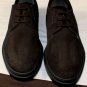 TOD'S SHOES $565 DARK BROWN SUEDE TOE ORNAMENTED PEBBLE SOLE DERBY 8 41e NEW