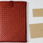 BOTTEGA VENETA iPAD CASE $640 SIENNA RED LOGO INTRECCIATO LAMBSKIN iPAD CASE NEW