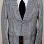 GUCCI JACKET $2850 BROWN CHECK 2BTN LOGO SUEDE ACCENT HACKING JACKET 40R 52e NEW
