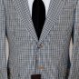 GUCCI JACKET $2850 BROWN CHECK 2BTN LOGO SUEDE ACCENT HACKING JACKET 40R 52e NEW