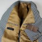 GUCCI JACKET $2850 BROWN CHECK 2BTN LOGO SUEDE ACCENT HACKING JACKET 40R 52e NEW