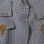 GUCCI JACKET $2850 BROWN CHECK 2BTN LOGO SUEDE ACCENT HACKING JACKET 40R 52e NEW