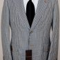 GUCCI JACKET $2850 BROWN CHECK 2BTN LOGO SUEDE ACCENT HACKING JACKET 40R 52e NEW