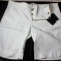 DSQUARED2 SHORTS $545 WHITE COTTON/LINEN LOGO EMBROIDERED BERMUDA 44 56e NEW