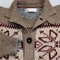 BRUNELLO CUCINELLI SWEATER BROWN 100%CASHMERE 7-BTN WINTER CARDIGAN MED 50 NEW