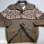 BRUNELLO CUCINELLI SWEATER BROWN 100%CASHMERE 7-BTN WINTER CARDIGAN MED 50 NEW