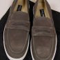 DOLCE & GABBANA SHOES $485 GRAY SUEDE PENNY VAMP BOAT DECK SHOES 10.5 43.5e NEW
