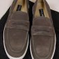 DOLCE & GABBANA SHOES $485 GRAY SUEDE PENNY VAMP BOAT DECK SHOES 10.5 43.5e NEW