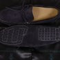 SUTOR MANTELLASSI SHOES $545 NAVY PEBBLED SOLE HANDMADE TIED DRIVER 8 41e NEW