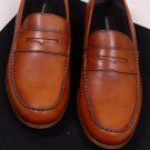 DSQUARED2 SHOES $650 CAMEL BROWN LOGO ORNAMENT HANDMADE PENNY LOAFER 12 45e NEW