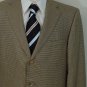 ZEGNA COAT $2800 BROWN HOUNDSTOOTH 100%CASHMERE 3-BTN BLAZER JACKET 44L 54e NEW