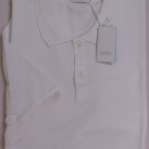 MALO POLO $395 WHITE 2-BTN 100%COTTON KNIT POLO SHIRT XXL 56e NEW