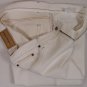 FERRAGAMO JEANS $480 IVORY LOGO ORNAMENTED 5-PKT SIGNATURE DENIM 40 56e NEW