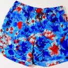ETRO SWIM TRUNKS $345 BLUE/RED FLORAL PRINT LOGO BEACHWEAR SWIMSUIT XL 54e NEW