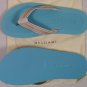 BULGARI SHOES $295 LT BLUE/BEIGE LOGO THONG BULGARI SANDALS BEACHWEAR 12 45e NEW