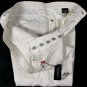 GUCCI JEANS $525 IVORY COTTON/HEMP LOGO EMBOSSED LIGHTWEIGHT DENIM 36/38 52e NEW