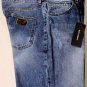 DOLCE & GABBANA JEANS $660 MED WASH LOGO ORN DISTRESS WHISKER DENIM 38/36 54 NEW