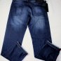 KITON JEANS $995 DARK WASH FRONT WHISKERED LOGO EMBROIDERED DENIM 33/34 50e NEW