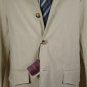 BALLANTYNE COAT $1250 KHAKI COTTON/POLY 4-BTN SPRING TRENCH COAT XL 54e NEW