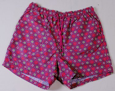 ETRO SWIM TRUNKS $350 RED/WHITE/NAVY CIRCLE PRINT BEACHWEAR SWIMSUIT XXL 56e NEW