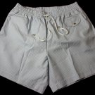 BRIONI SAILING SWIMSUIT $600 BLUE/WHITE LOGO BUTTONED SWIM TRUNK LG 52e NEW