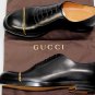 GUCCI SHOES $945 BLACK GOLD CHAIN LINK ACCENTED CAPTOE OXFORDS 11 44e NEW