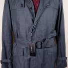 DOLCE & GABBANA COAT $1795 DARK BLUE QUILTED INTERIOR TRENCH COAT SM 46e NEW