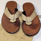 BOTTEGA VENETA SHOES $640 TAN CALFSKIN INTRECIATTO THONG SANDAL 12 45e NEW